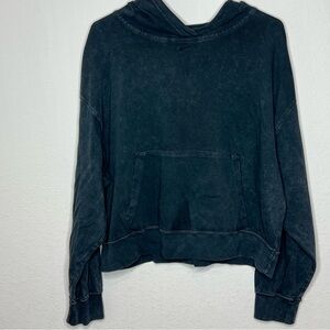 Nike Sportswear Hoodie Womens Medium Gray Washed Fleece Pullover